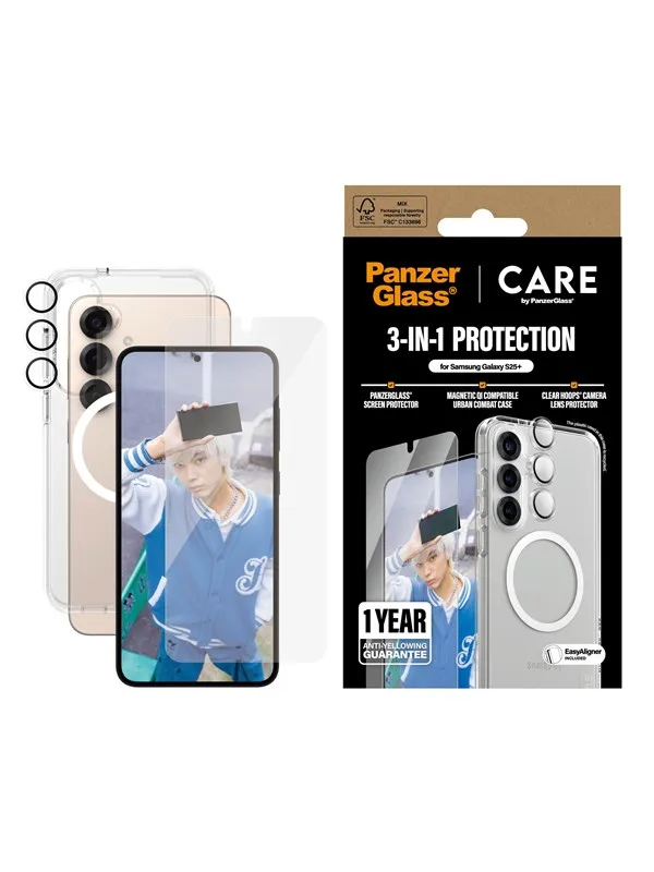 CARE by PanzerGlass Flagship 3-in-1 Bundle Samsung Galaxy S25+