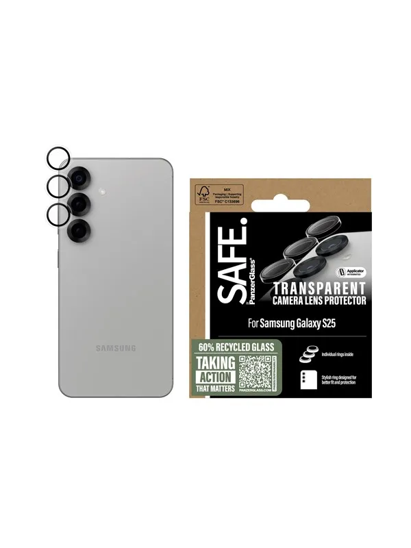 SAFE by PanzerGlass Camera Lens Protector Transparent Samsung Galaxy S25