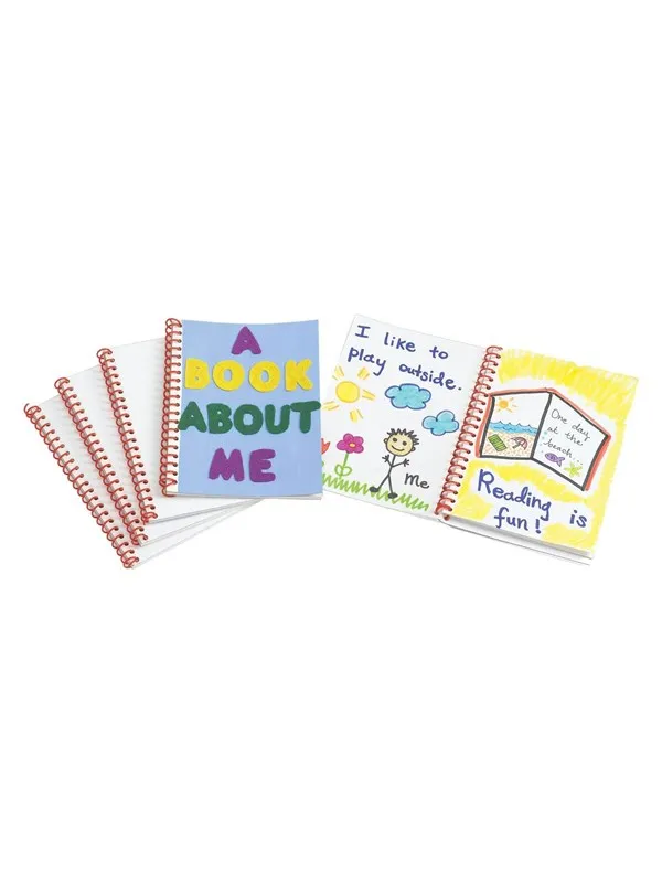 Colorations - Blank Notebook with White Cover Set of 24