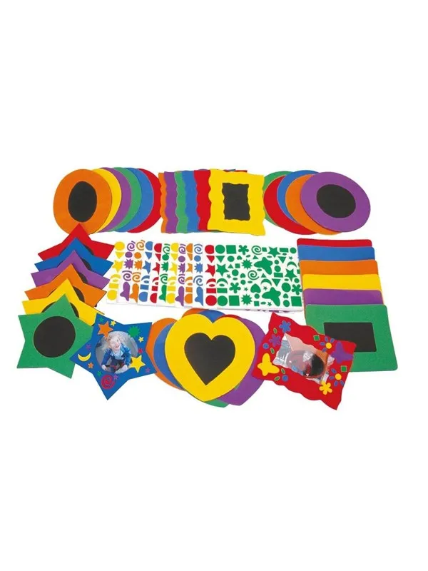 Colorations Foam Photo Frames with Self-Adhesive Foam Stickers 36 pieces