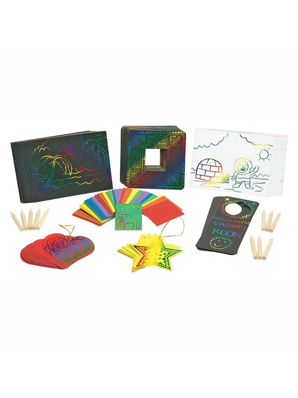 Colorations - Scratch Art with Design Classroom Set 166 pcs.