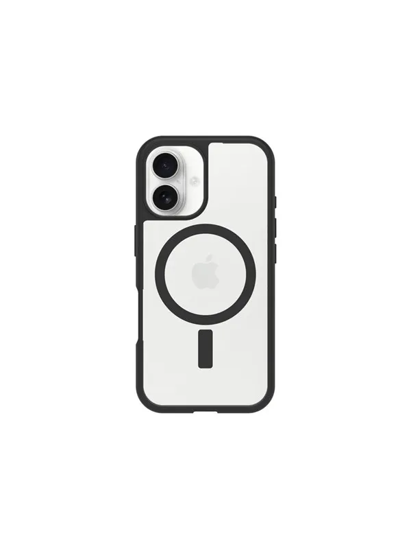 OtterBox React MagSafe Apple iPhone 16 Black Crystal - clear/black
