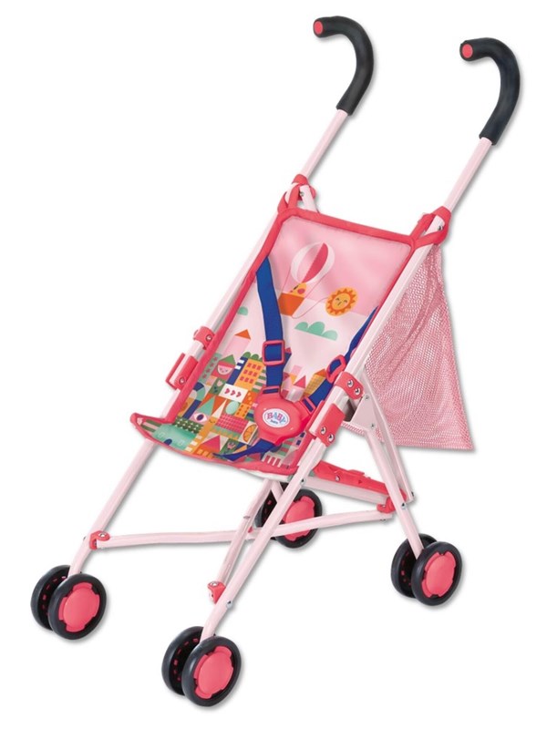 Baby Born Stroller with Bag Pink