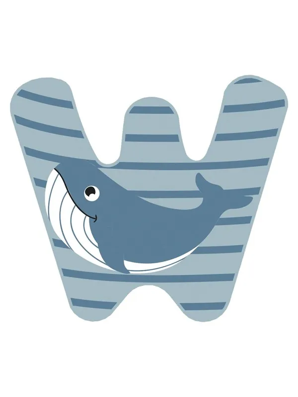 Small Foot - Wooden Animal Children's Letter - W