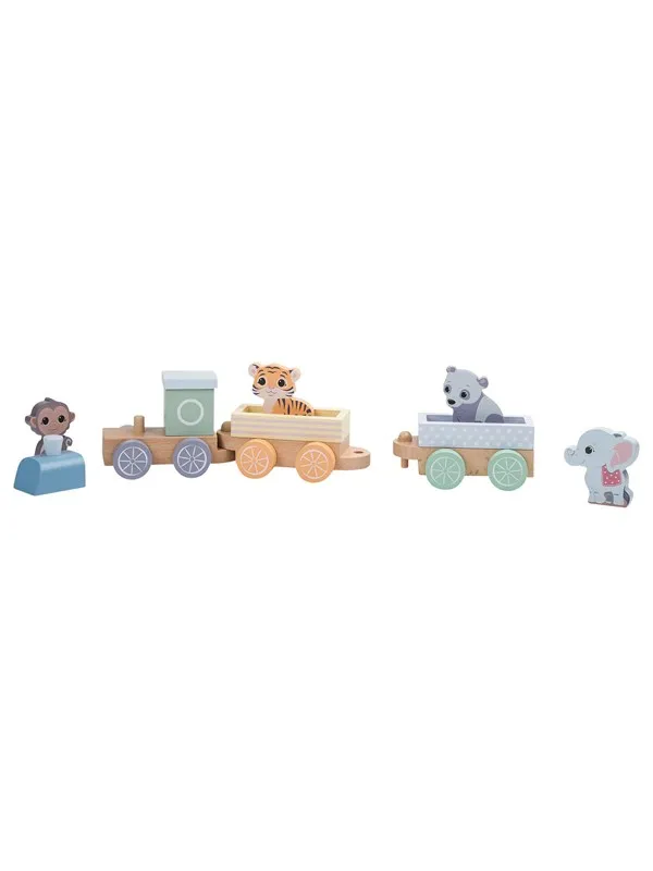 Jouéco The Wildies Family Trainset with animals