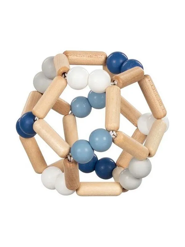 Goki Wooden Gripping Ring Elastic Ball Blue