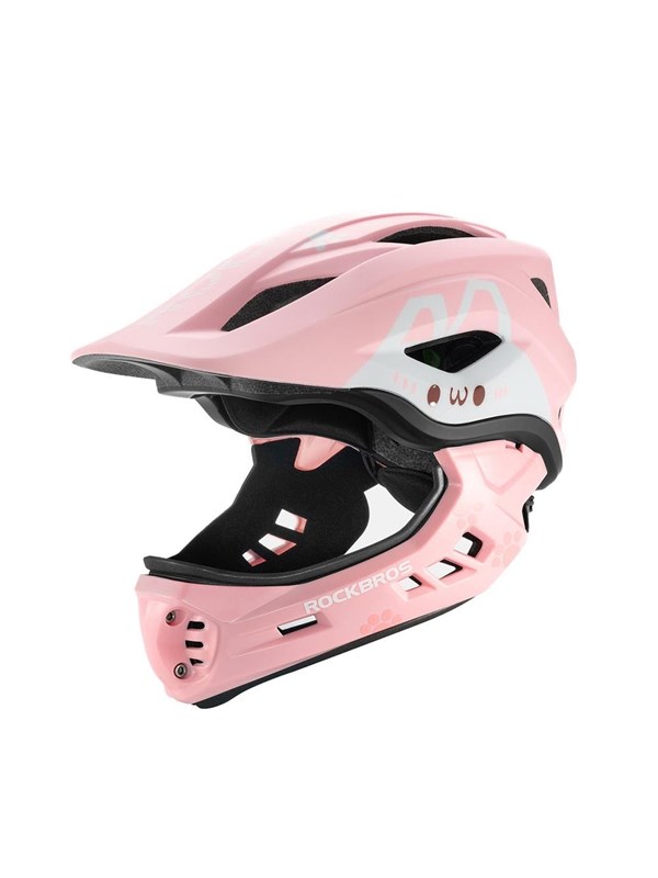 Rockbros TT-32001 Rabbit Children's Bike Helmet with Detachable Chin Size S (48-52) - Pink