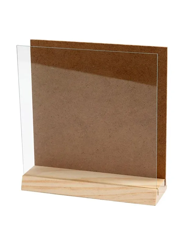 Creativ Company Wooden 3D Plate with Glass 15x15cm