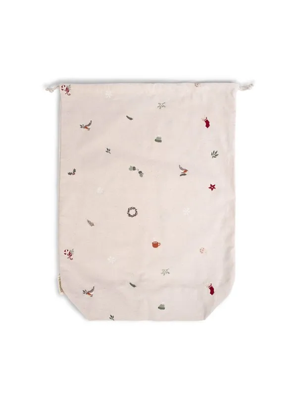 Filibabba Embroidered gift bag GOTS - Wonderful Winter - Lar
