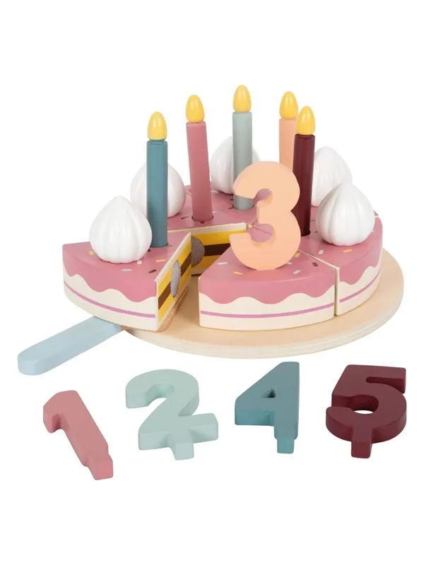 Small Foot - Wooden Cuttable Birthday Cake 18pcs.