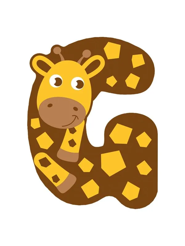 Small Foot - Wooden Animal Children's Letter - G
