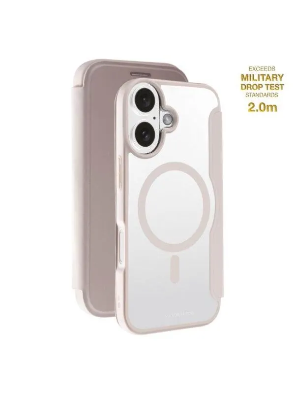 Vivanco Mag Wallet for iPhone 16 - Greige