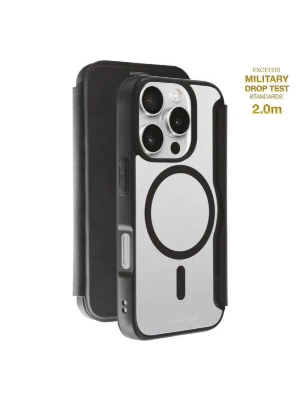 Vivanco Mag Wallet for iPhone 16 Pro - Black