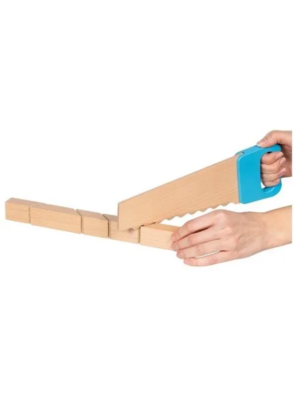 Goki Wooden Saw and Building Blocks with Velcro Connection 11 pcs.