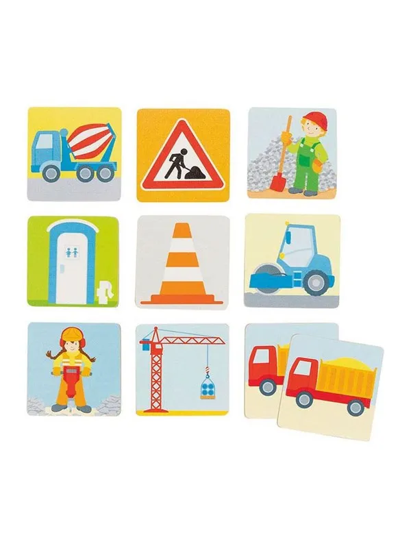 Goki Wooden Memo Game Construction Site 32 pcs.