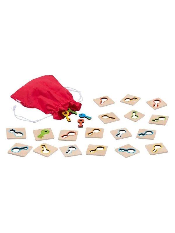 Goki Wooden Memo Game Keys 18pcs.