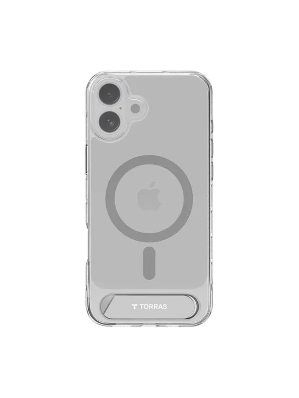 Torras Pstand Series Case for iPhone 16 Plus (transparent)