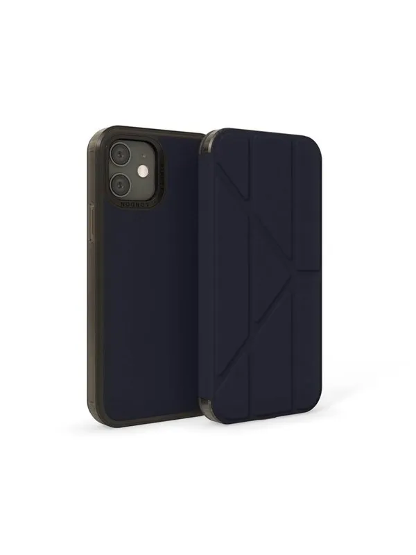 Pipetto Origami Folio for iPhone 12/12 Pro - Dark Blue