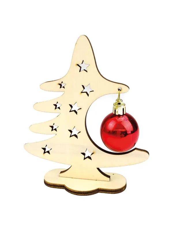 Beleduc Wooden Craft Christmas Tree with Christmas Ball