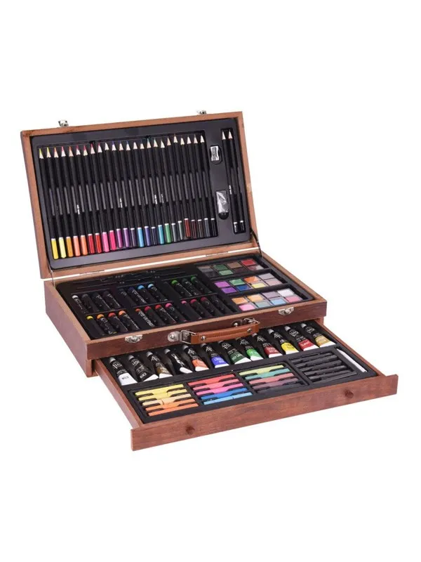 Artist & Co Painting and Drawing Set in Wooden Case 112 pcs.