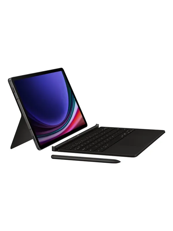 Samsung Galaxy Tab S10 FE / Tab S9 FE / Tab S9 - Book Cover Keyboard - Black (English) - Tastatur & Foliosett - Svart