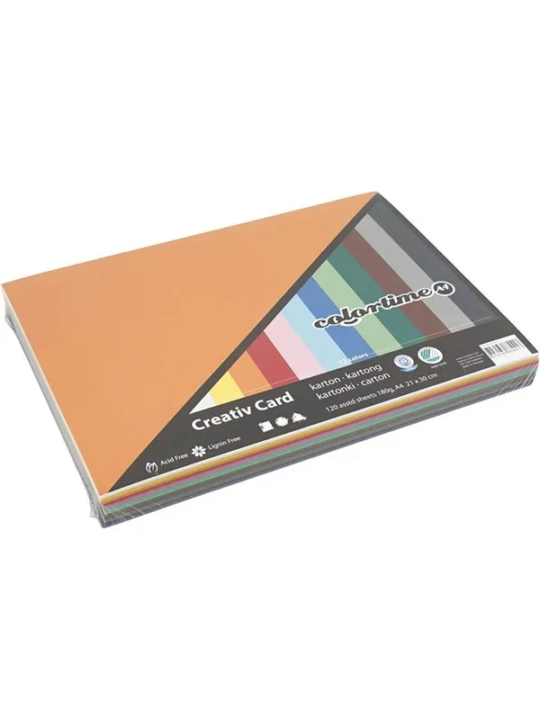 Creativ Company Colored Cardboard A4 12 x 10 Sheets