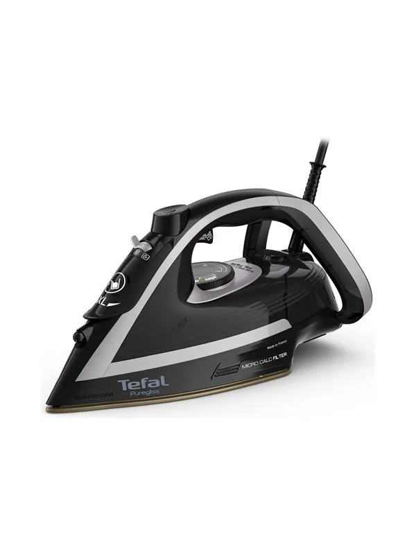 Tefal Dampstrykejern Puregliss FV8062E0 - steam iron - sole plate: Durilium AirGlide Autoclean