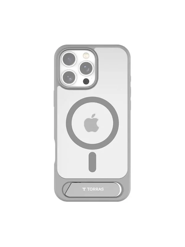Torras Pstand Series Case for iPhone 16 Pro Max (gray)