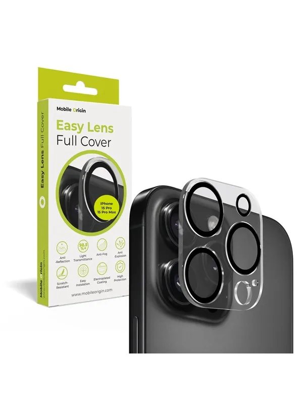 Mobile Origin Easy Lens full cover - clear - iPhone 15 Pro / 15 Pro Max