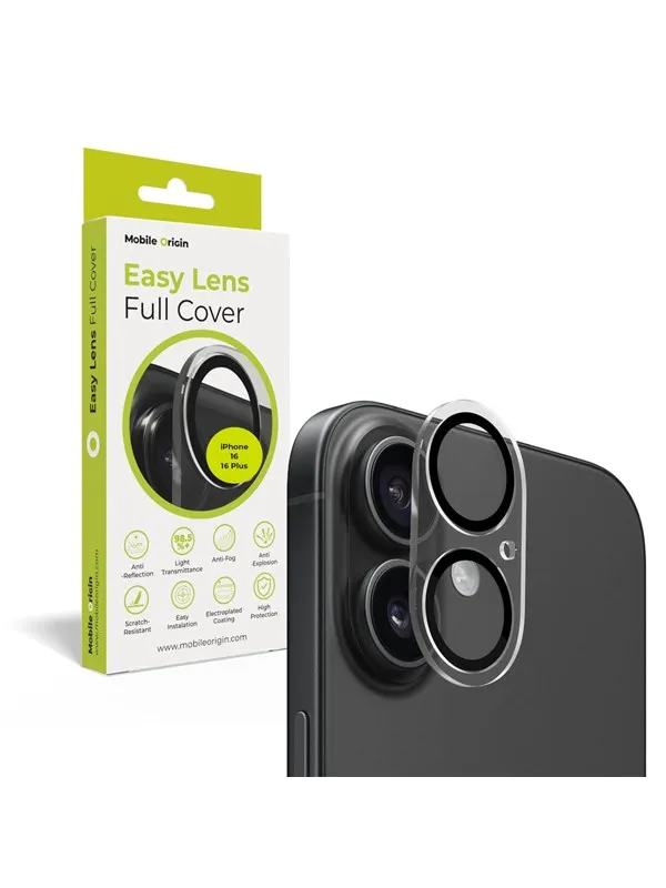Mobile Origin Easy Lens full cover - clear - iPhone 16 / 16 Plus