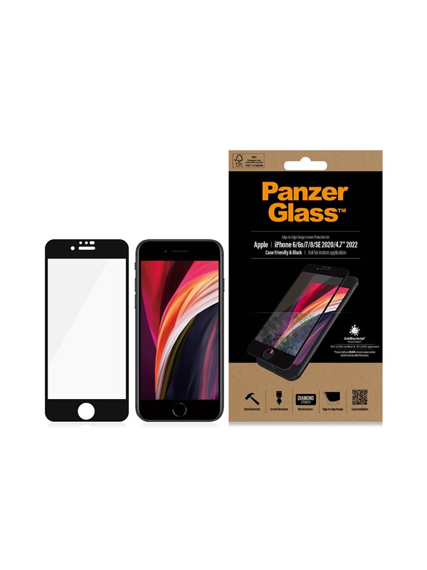 PanzerGlass Screen Protector Apple iPhone 8 | 7 | 6s | 6 | SE (2020/2022) | Edge-to-Edge