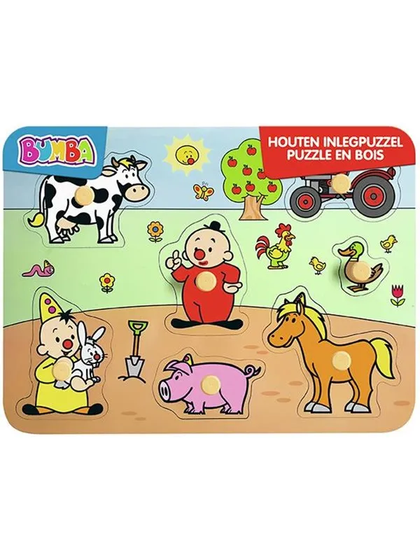 Studio 100 Bumba Wooden Stud Puzzle Farm 7 pcs. Tre