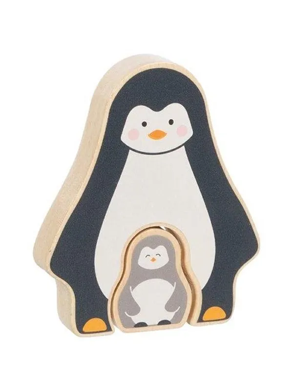 Goki Wooden Puzzle Standing Penguin 2 pcs. Tre