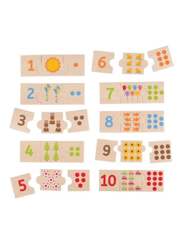 Bigjigs Wooden Jigsaw Puzzle Number Tiles 30 pcs. Tre