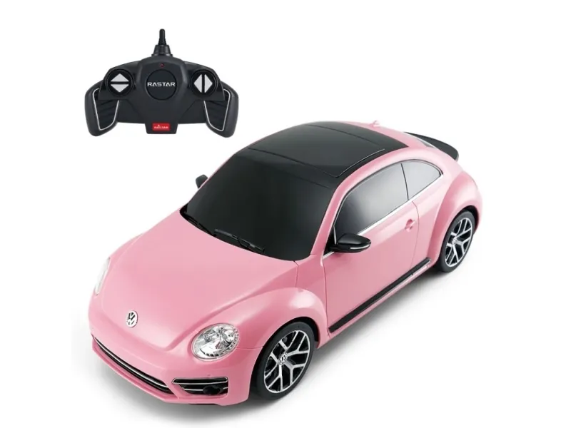 RASTAR R/C 1:14 Volkswagen Beetle Pink/Yellow/Green 30 cm