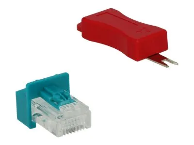 DeLOCK RJ45 Secure Clip With Plug Set 6 Pieces