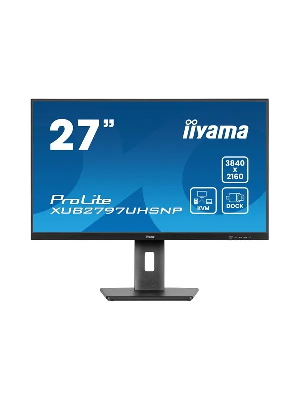 27" iiyama ProLite XUB2797UHSNP-B1 - 3840x2160 - 60Hz - IPS - 96W USB-C - KVM switch