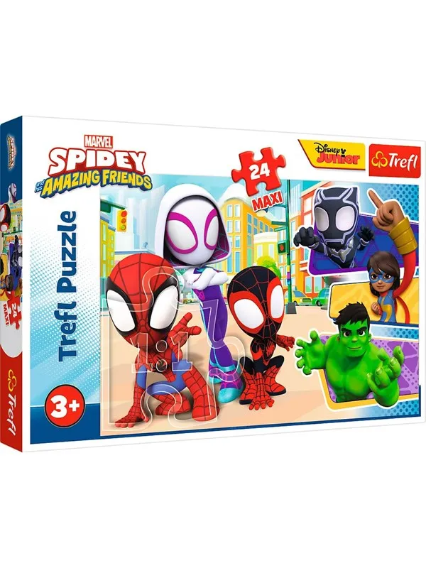 Trefl Puzzle - Spidey and his Amazing Friends - Spidey and his Friends (24 Maxi pieces) Gulv