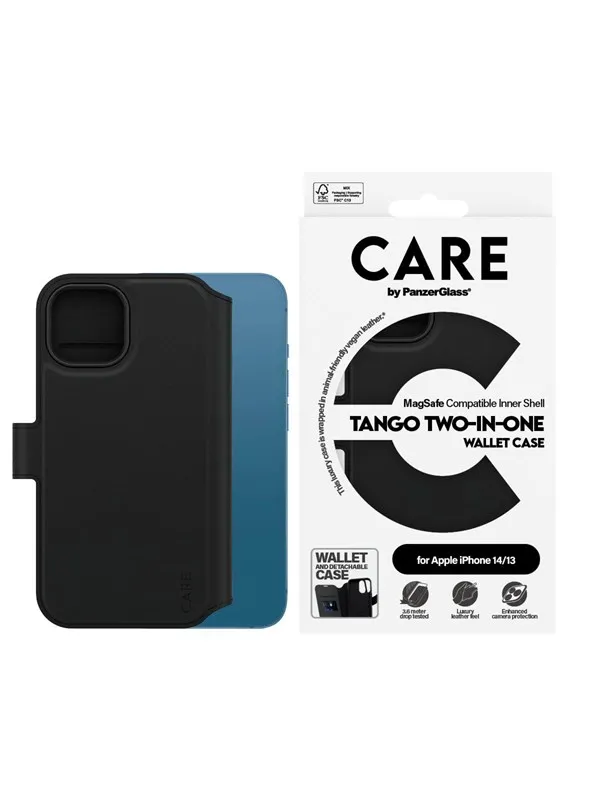 CARE by PanzerGlass Feature Case Tango Two-in-One Wallet w. MagSafe iPhone 14 | 13