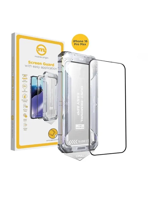 Mobile Origin Yellow Screen Guard with easy application - iPhone 16 Pro