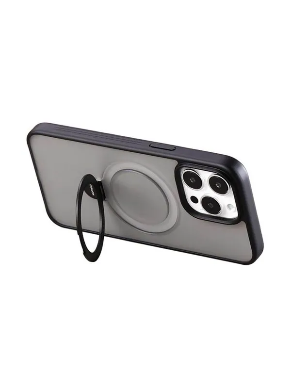 Joyroom Magnetic protective phone case with holder JR-BP004 for iPhone 15 Pro (black)
