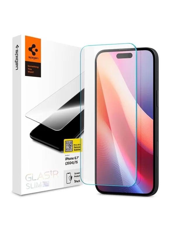 Spigen Glass tR Slim HD 1 Pack - Transparency - iPhone 16/15