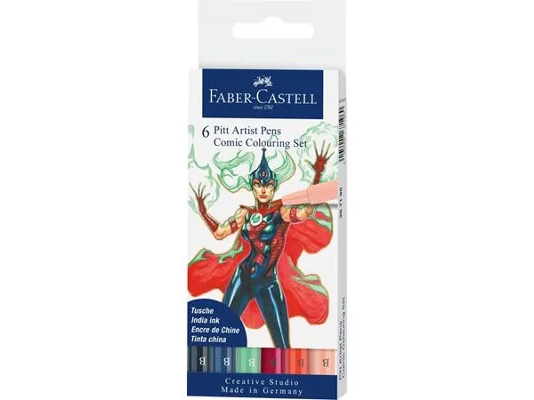 Faber-Castell India ink Pitt Artist Pen Comic 6x