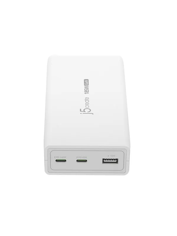 j5create 185W GaN 3-Port Charger