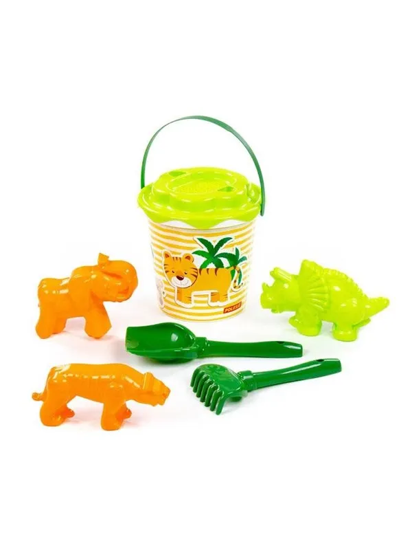 Cavallino Toys Safari XL Bucket Set with Sand Moulds 7pcs.