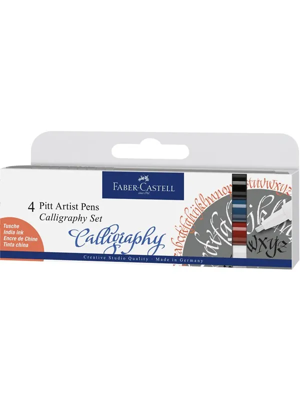 Faber-Castell India ink Pitt Artist Pen C 4ct stand.