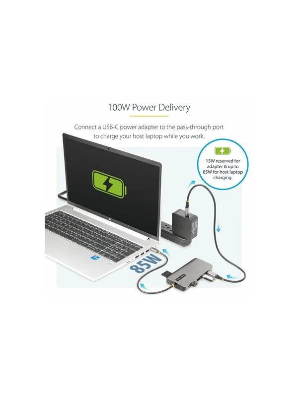 StarTech.com USB-C Triple-Monitor Multiport Adapter - Triple 4K - 100W