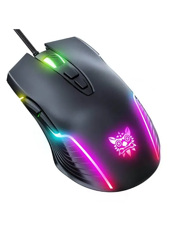 ONIKUMA CW905 Wired - Gaming mus - Optisk - 7 - Svart med RGB-lys