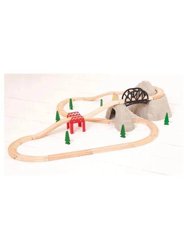 Bigjigs Wooden Rails - Rocky Mountain Expansion Set 12 pcs.