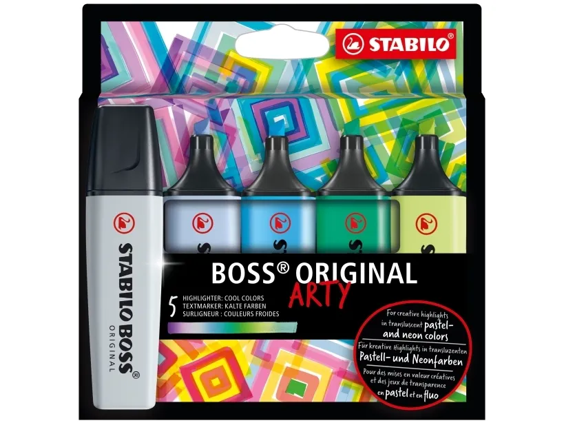 STABILO ARTY BOSS set of 5 cool colors